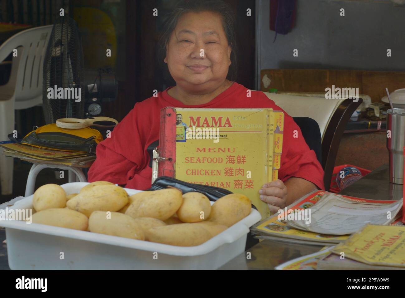 Restaurante Mama's en Silom Road Bangkok Tailandia. Foto de stock