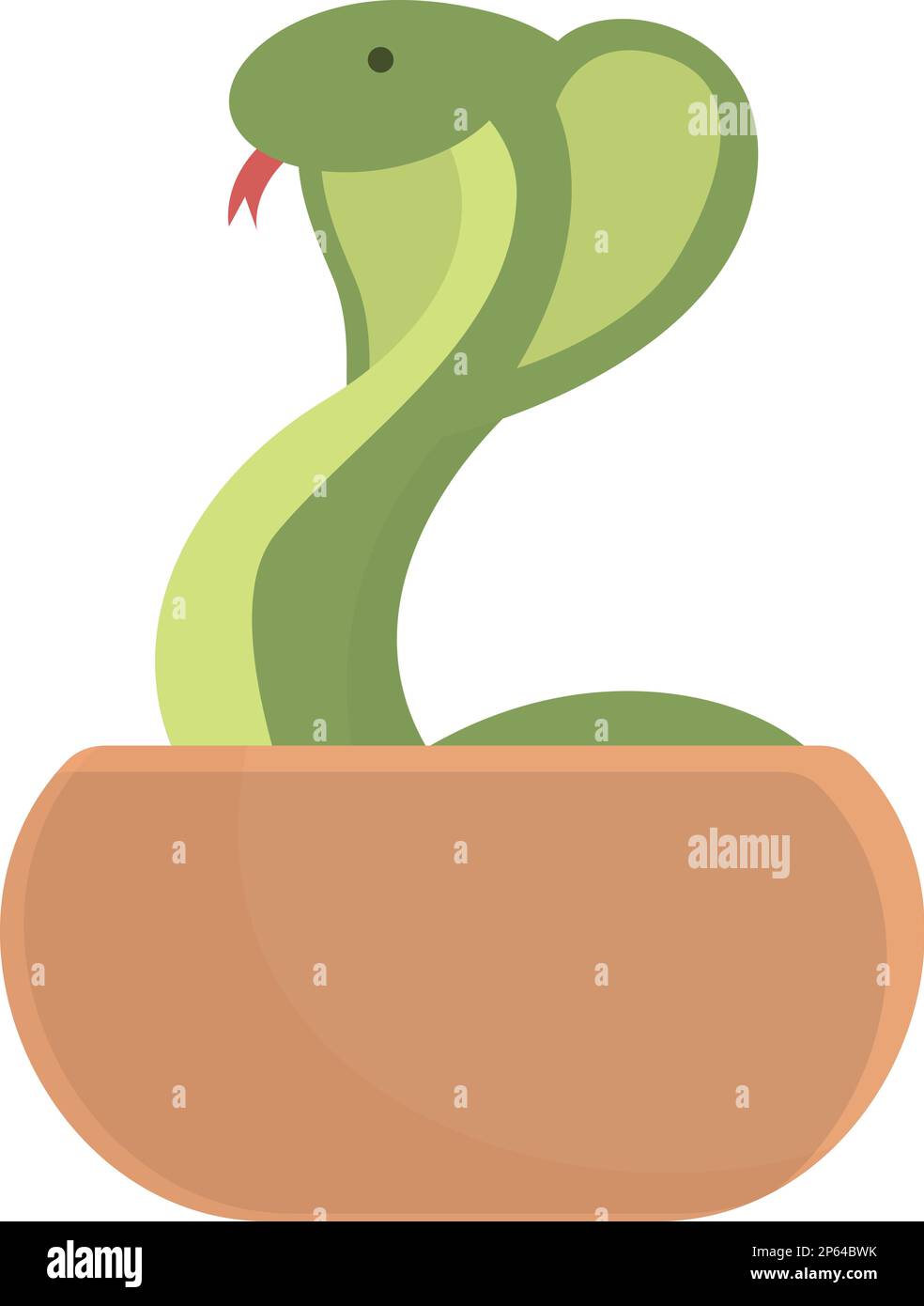 Cobra basket icono vector de dibujos animados. Snake encantador. Baile