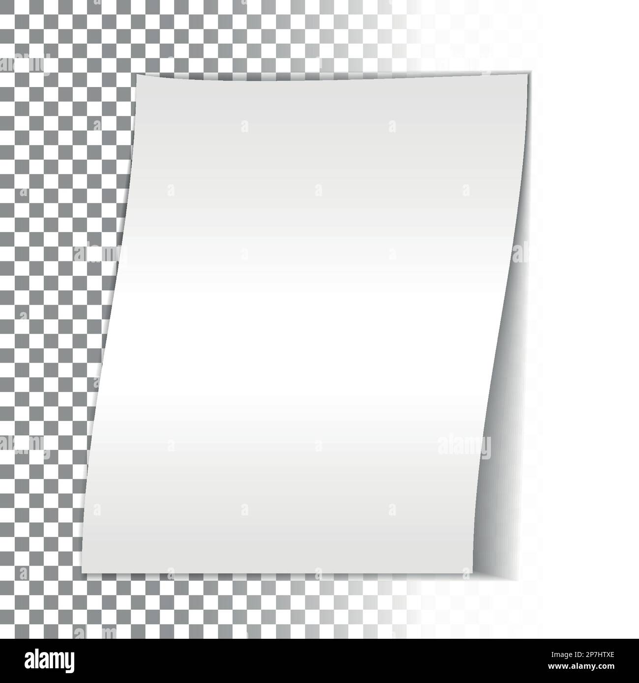 Hoja blanca de papel A4 con una sombra sobre un fondo transparente. Hoja de  papel enrollada. Diseño, plantilla, maqueta para su diseño y publicidad  Imagen Vector de stock - Alamy