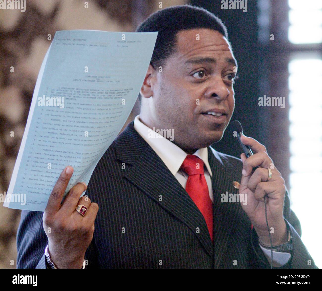 Sen. Wayne Jones, DCanton, finds problems with a proposed