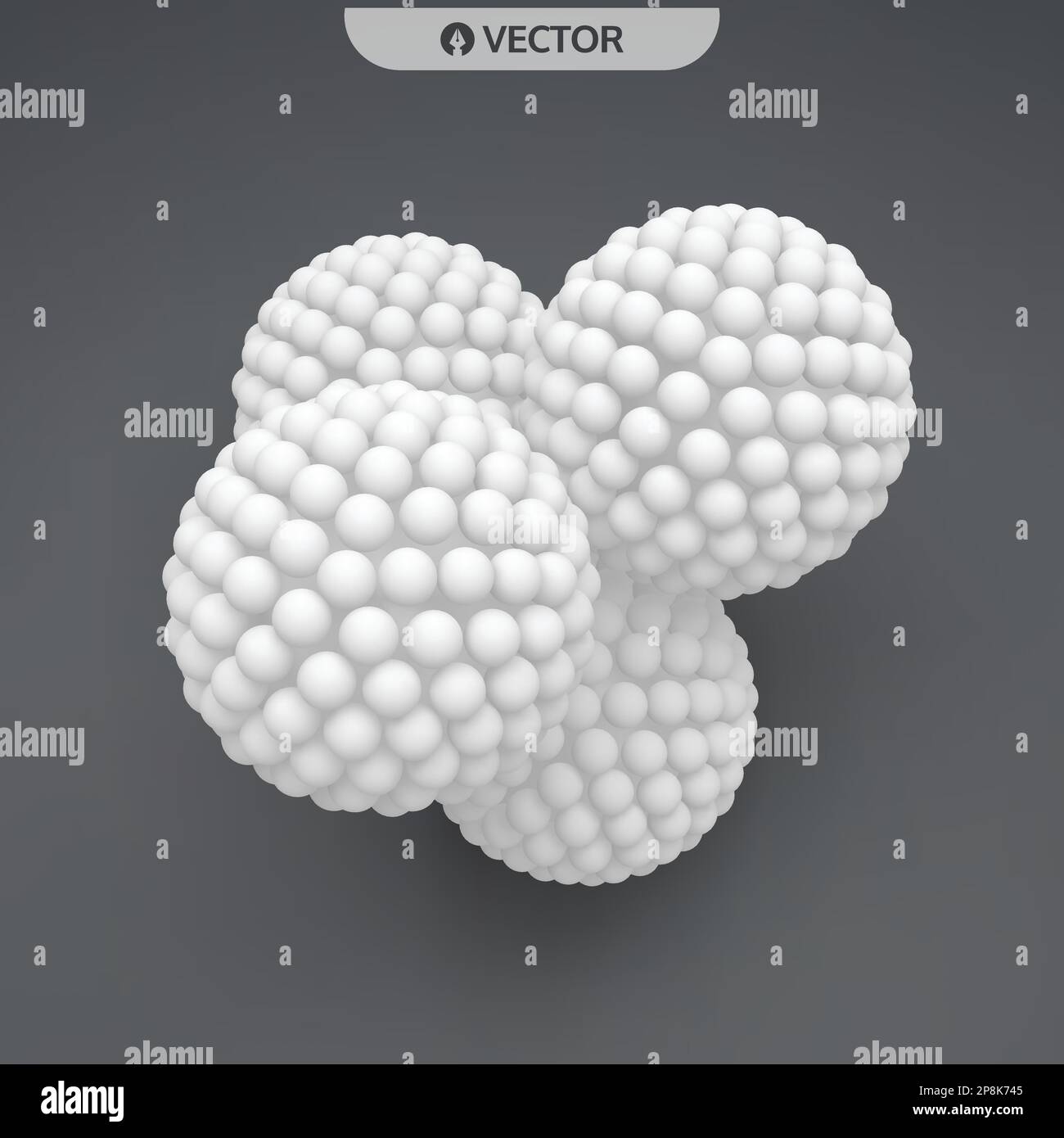 Molécula 3D. Ilustración vectorial para ciencia, tecnología, marketing y presentación. Ilustración del Vector