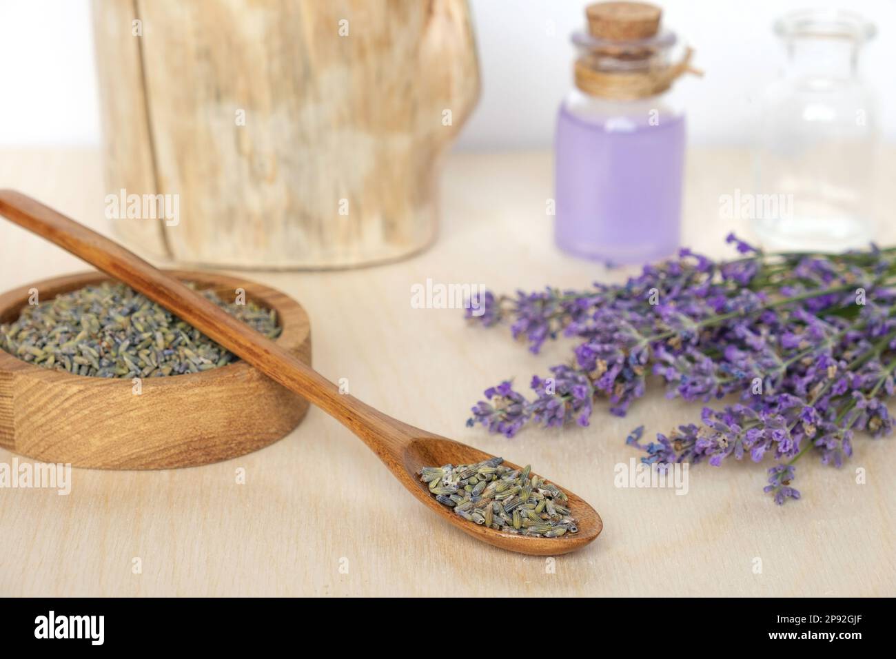  WGIA Paquetes de lavanda seca natural, ramo de flores