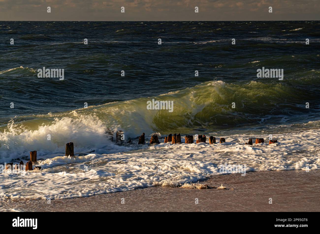 Impresión de playa en Rantum, isla Sylt Foto de stock