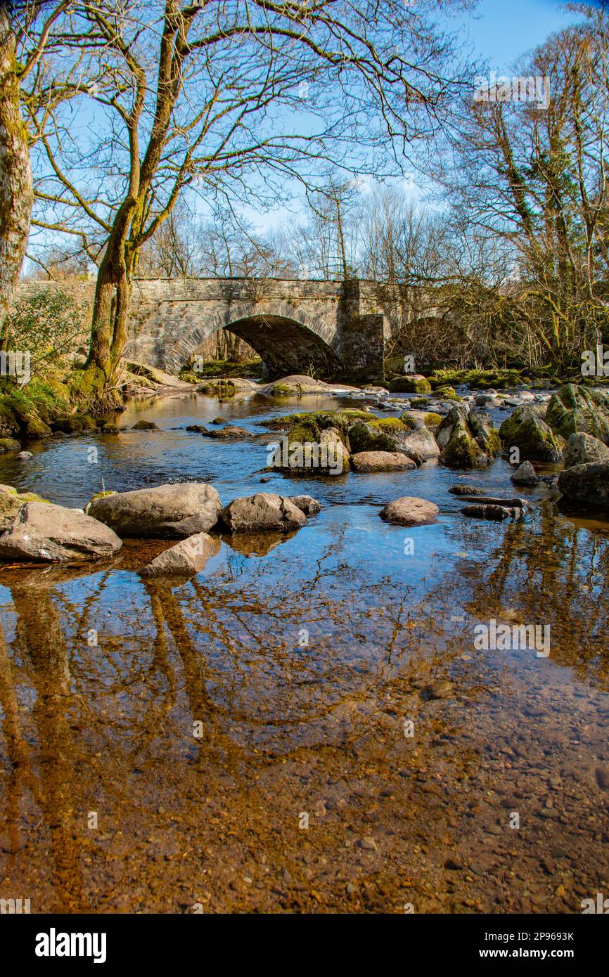 Elter Water, Great Langdale Beck y Ambleside, Lake District National Park, Cumbria Foto de stock