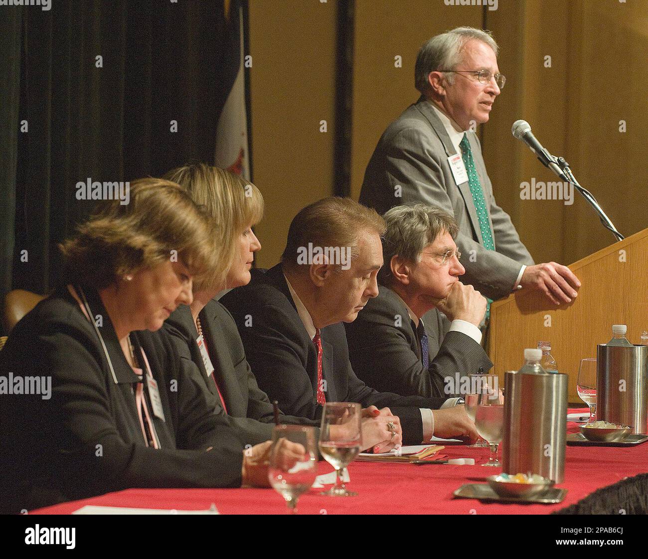 Candidates for the West Virginia Supreme Court, from left, Margaret