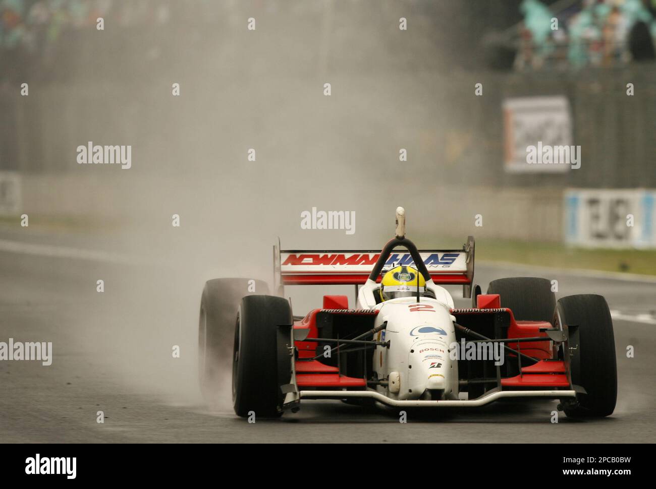 Brazil's Bruno Junqueira, of the Newman Haas Racing Team, drives his