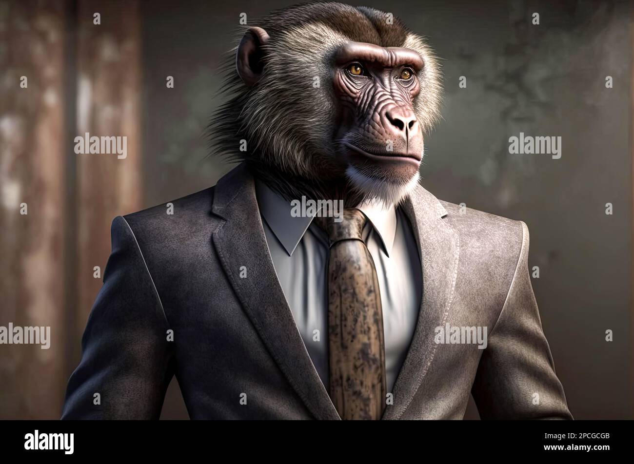 retrato de mono vestido con un traje de negocios formal Fotografía de stock  - Alamy