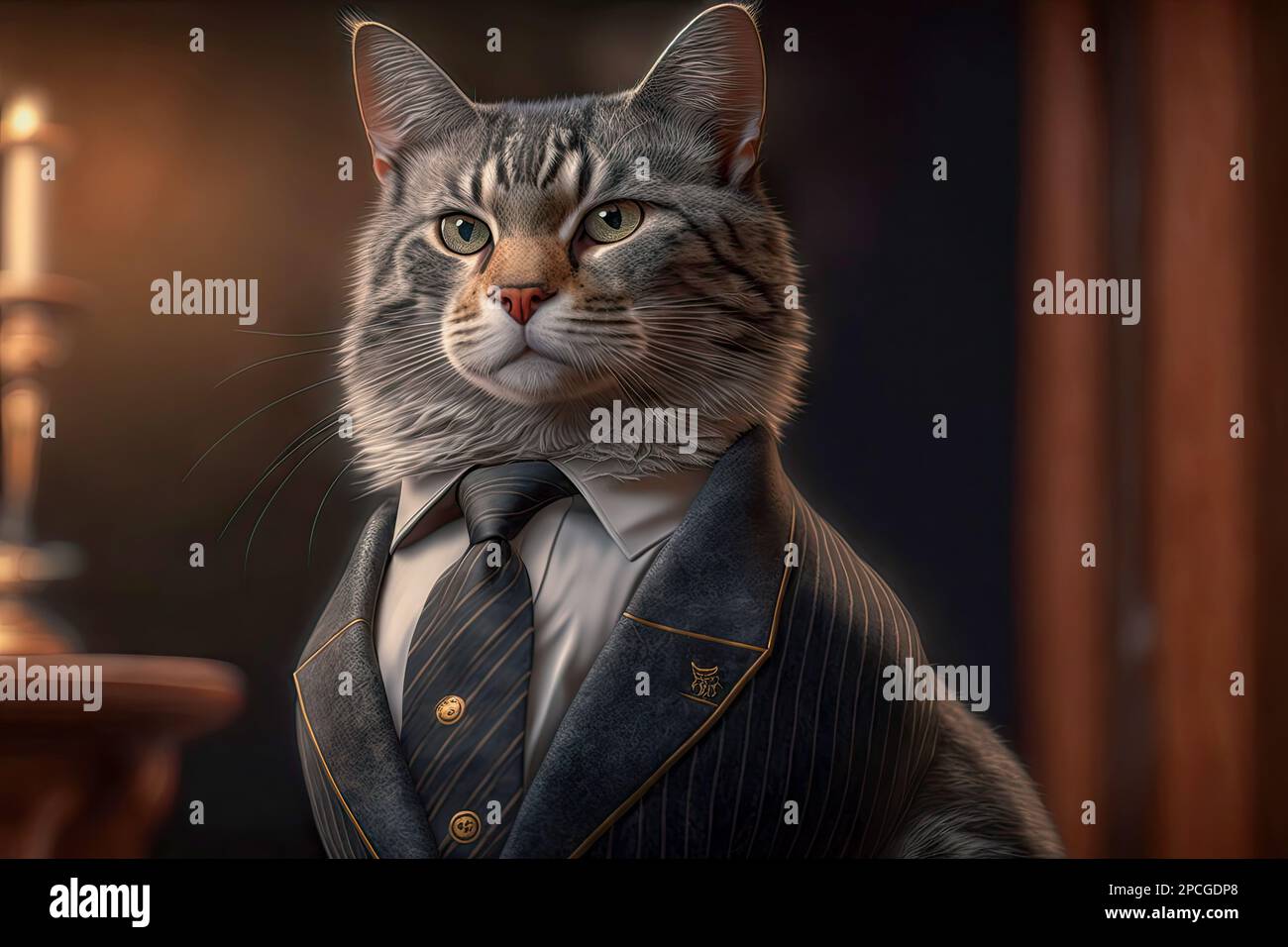 retrato de gato vestido con un traje de negocios formal Fotografía de stock  - Alamy