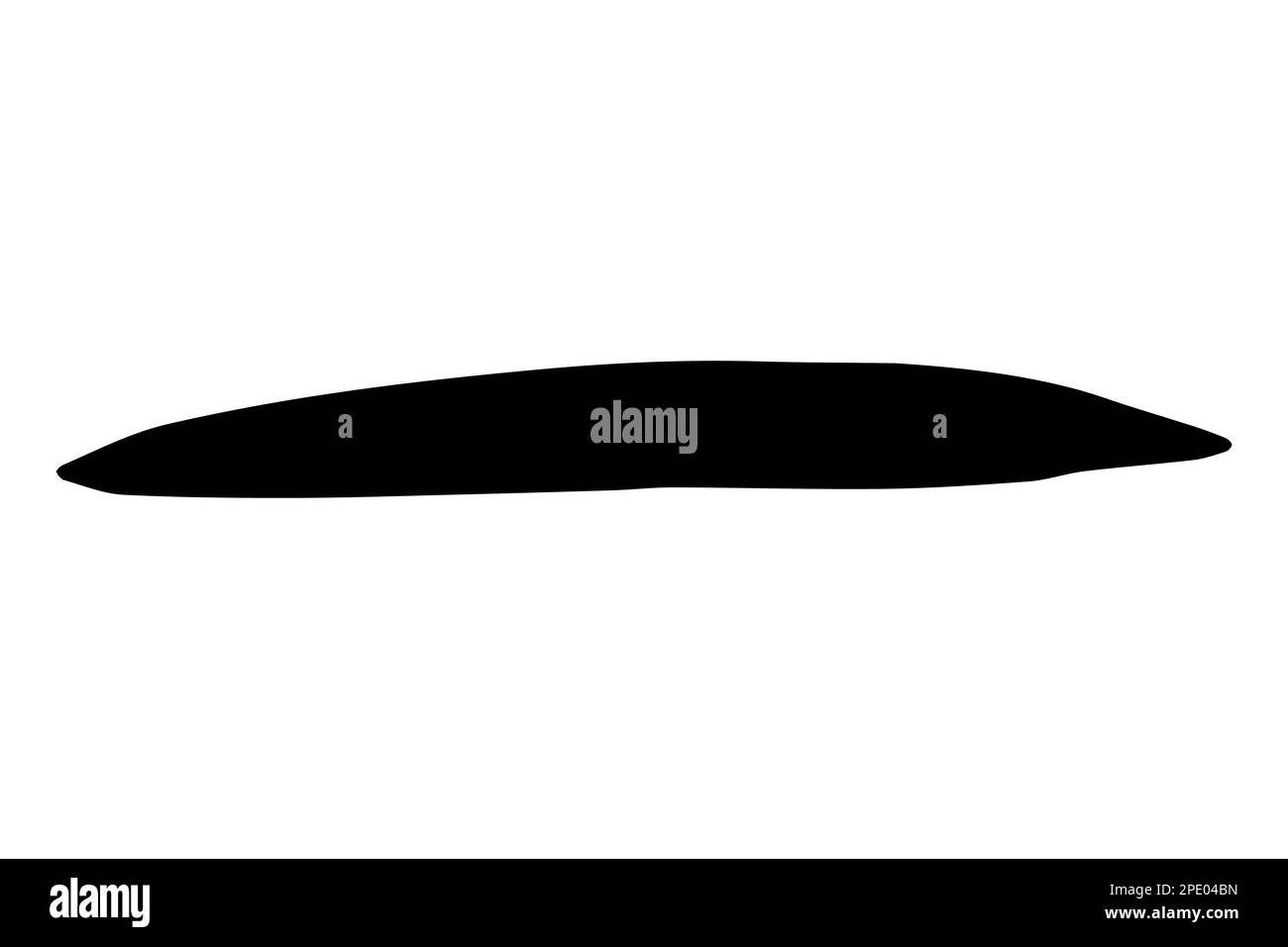 Pincel negro con tinte para el pelo squiggle cortar fondo blanco Fotografía  de stock - Alamy