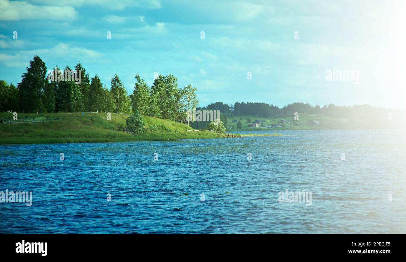 Lago Kenozero . Región de Arkhangelsk, Rusia Foto de stock