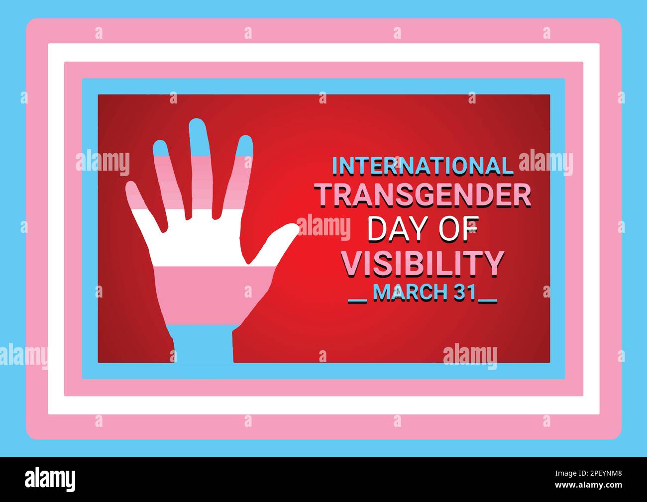 Ilustración del Día Internacional de la Visibilidad Transgénero