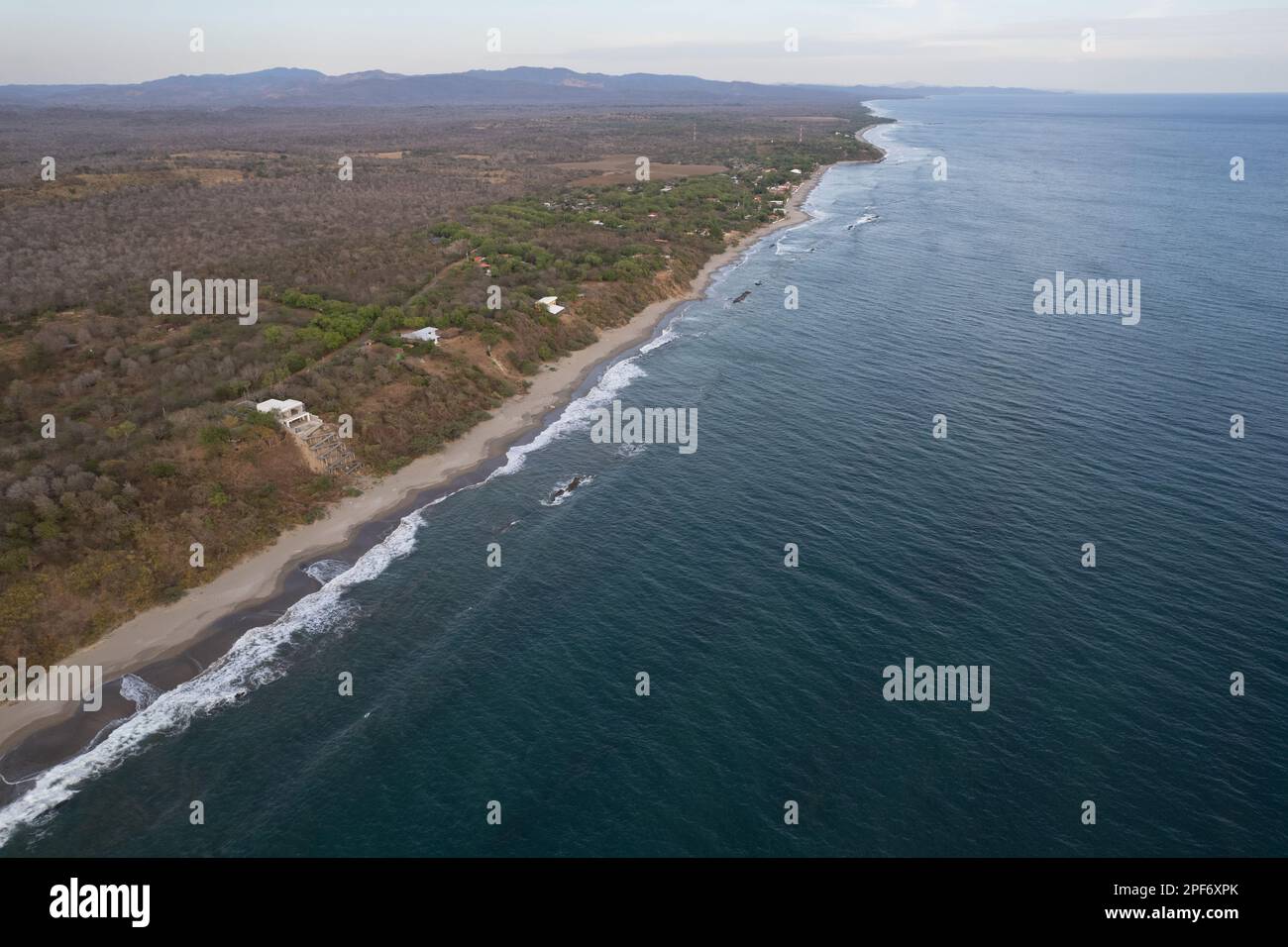 Vista aérea del paisaje marino de Long Beach Foto de stock