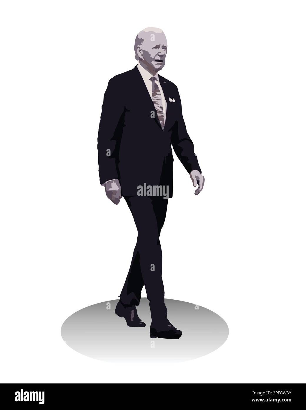 Joe Biden 46th EE.UU Presidente Vector Ilustración imagen Ilustración del Vector