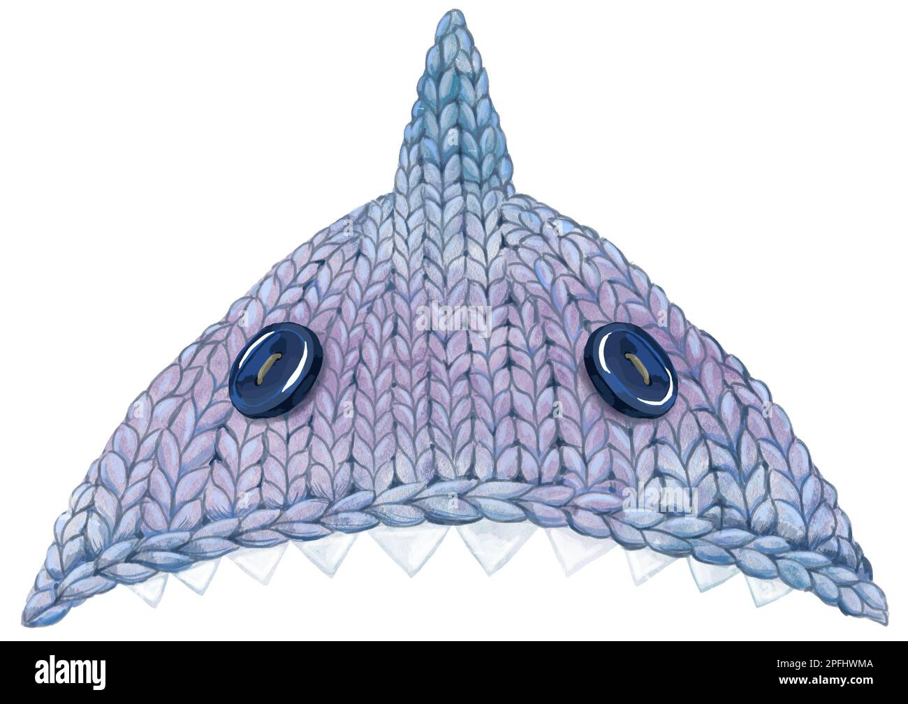 Sombrero de tiburón de acuarela con una ilustración de gato. Para el diseño de ropa Fotografía de stock - Alamy