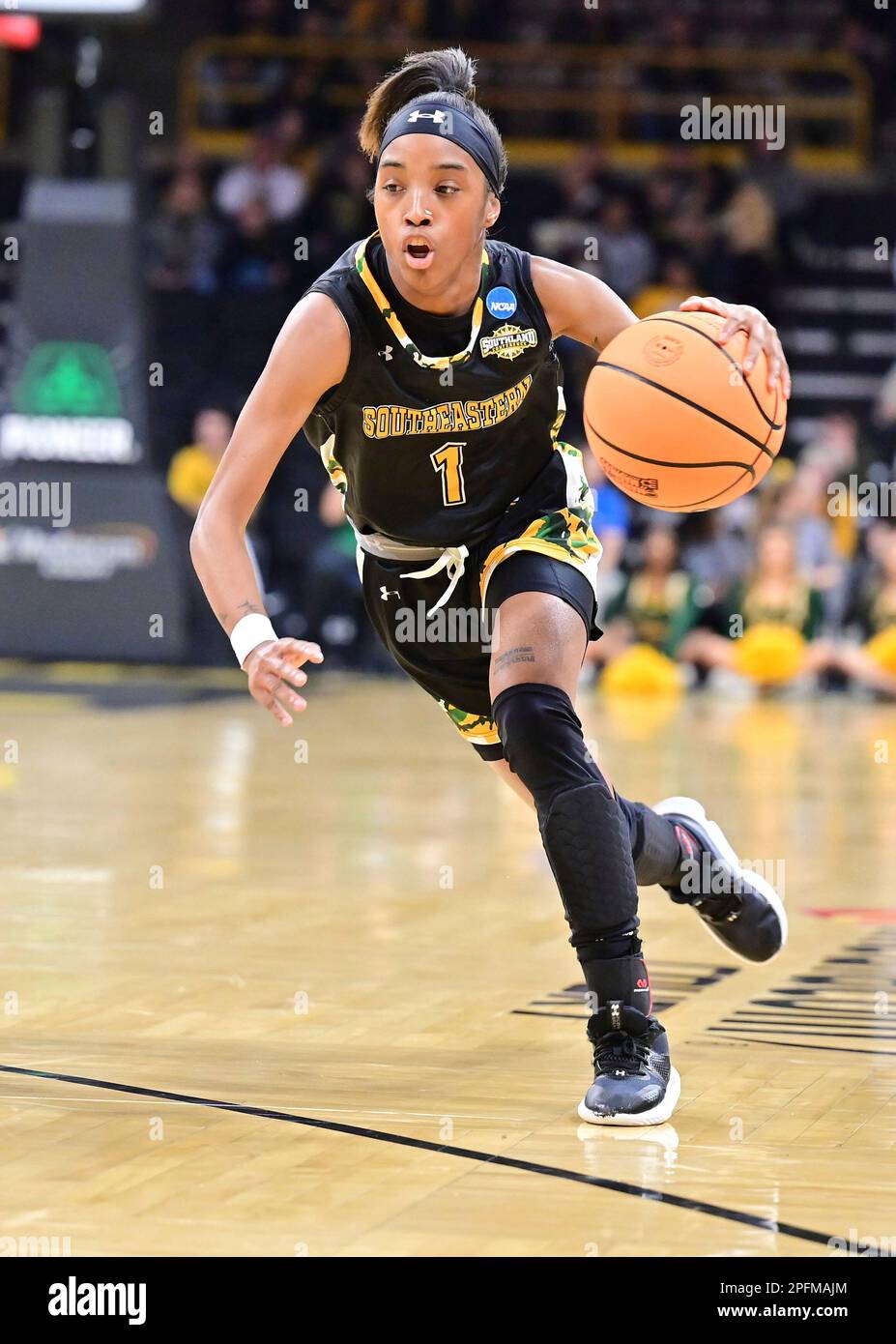 IOWA CITY, IA MARCH 17 SE Louisiana Lions guard Jalencia Pierre (1