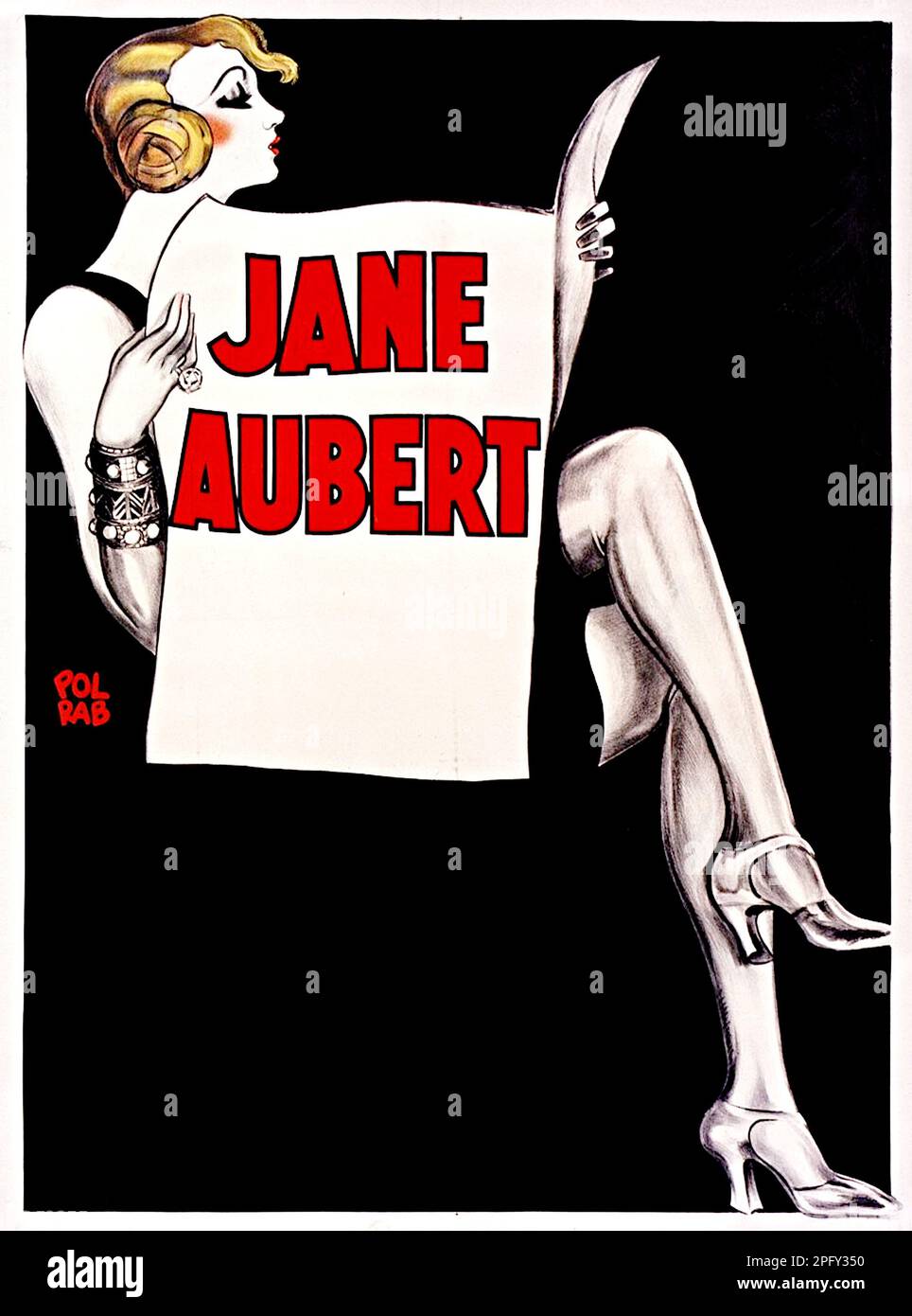 Pol Rab - Actriz francesa Jane Aubert - 1925 Foto de stock