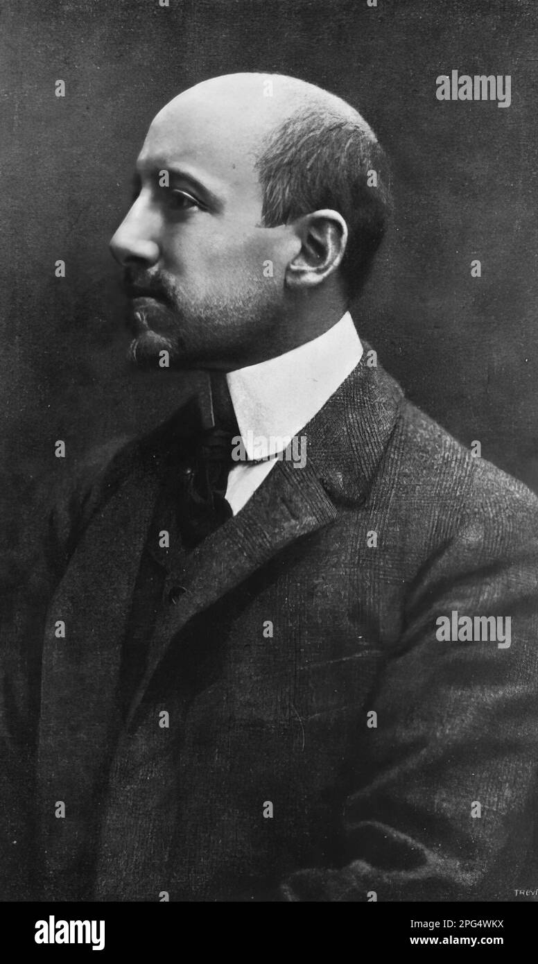 Gabriele d'Annunzio fue un escritor, poeta, dramaturgo, político soldado, periodista y patriota italiano, famosa figura de la Primera Guerra Mundial Foto de stock