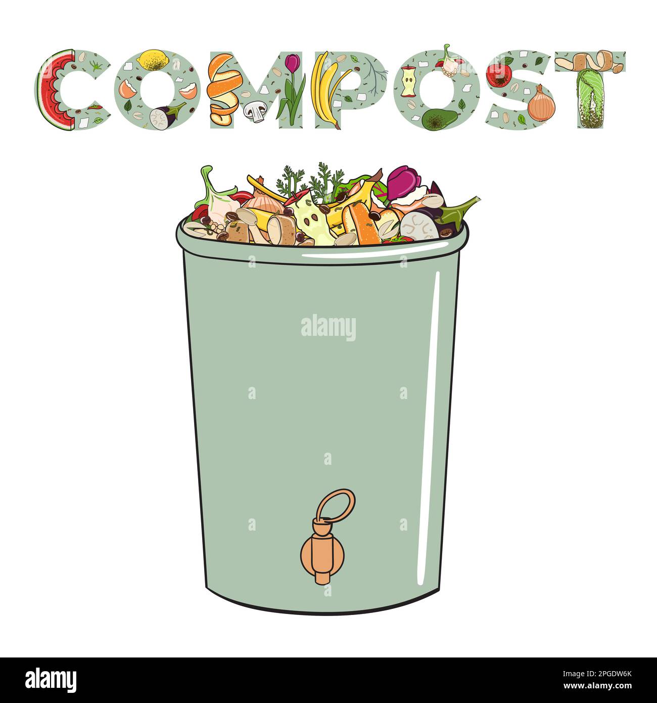 Contenedores de basura para compostaje