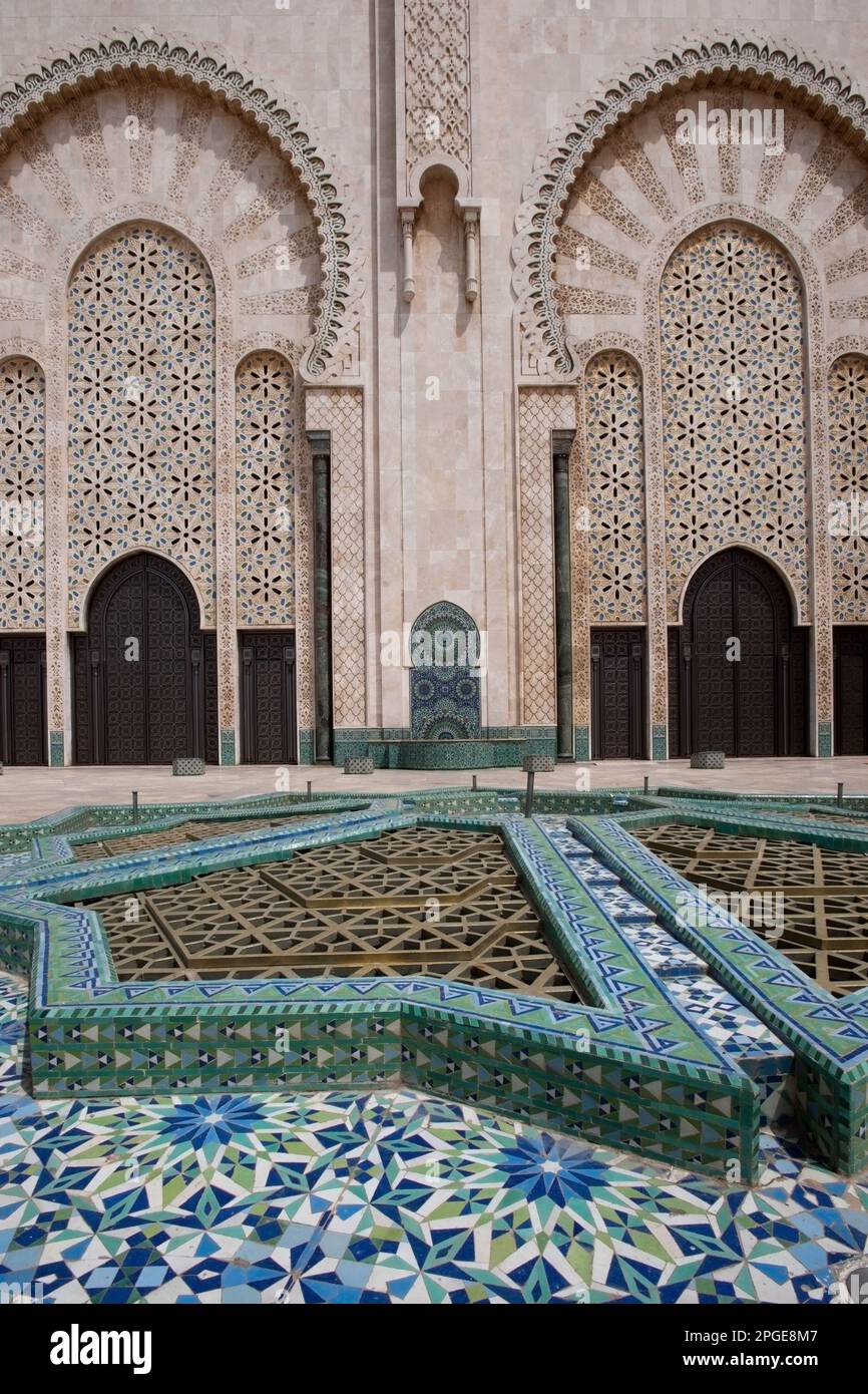 moschea hassan secondo, casablanca, marruecos, magreb, áfrica, Foto de stock