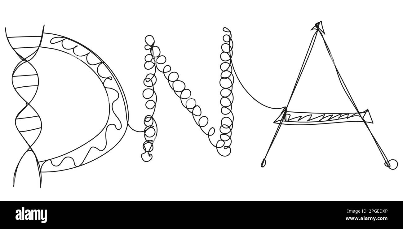Dna lettering Imágenes vectoriales de stock - Alamy