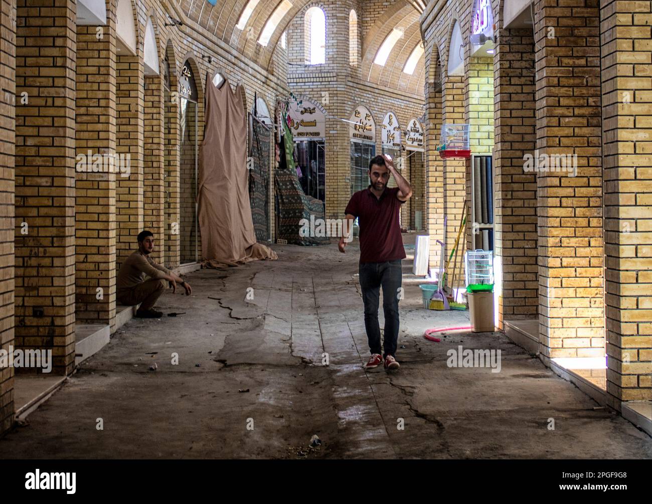 El mercado subterráneo en Erbil City. Irak. Foto de stock