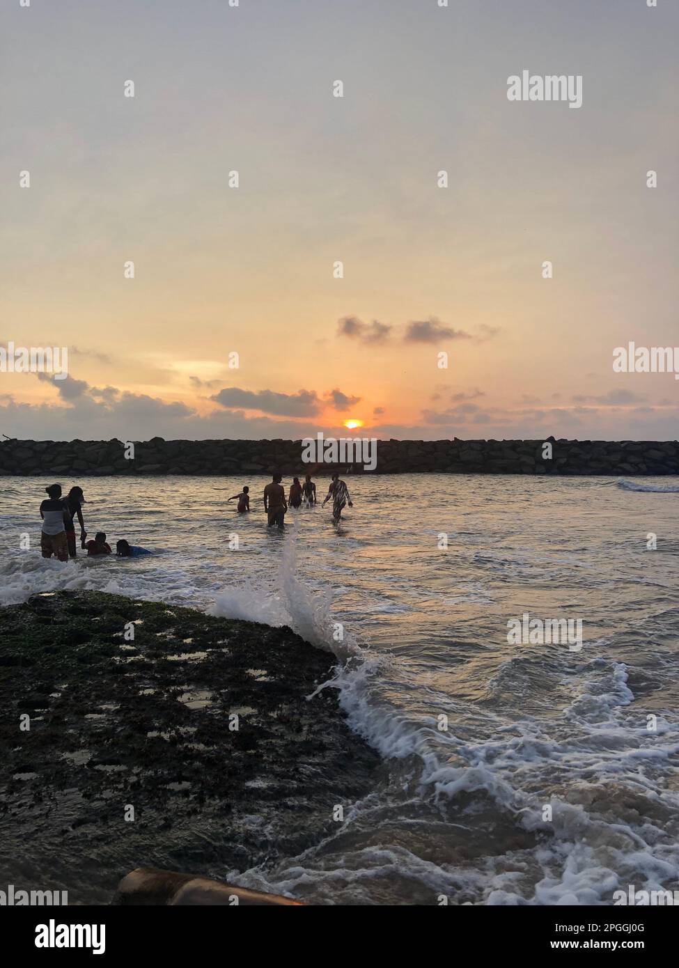 Hermosas puestas de sol y fotos de amanecer en Sri Lanka. Foto de stock