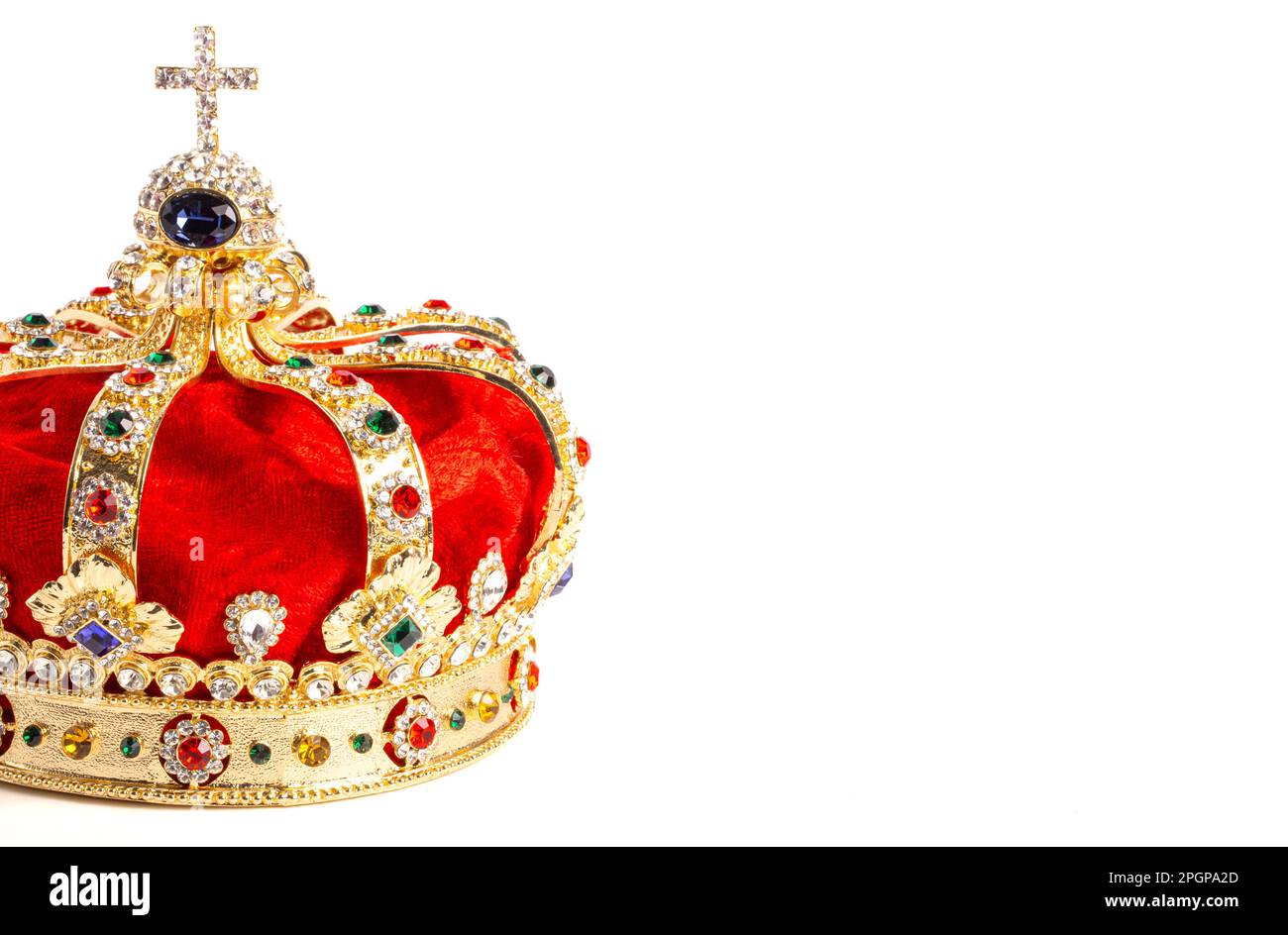 La Corona Real de Coronación Aislado en un Fondo Blanco Fotografía de