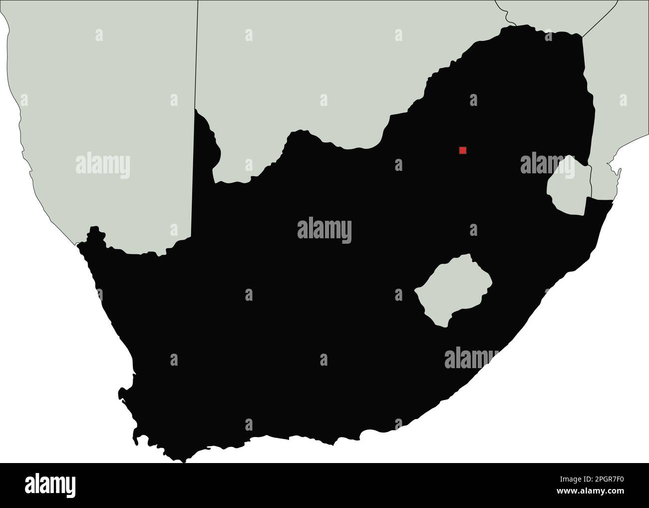 Mapa De Silueta De Sudáfrica Muy Detallado Imagen Vector De Stock Alamy 5236