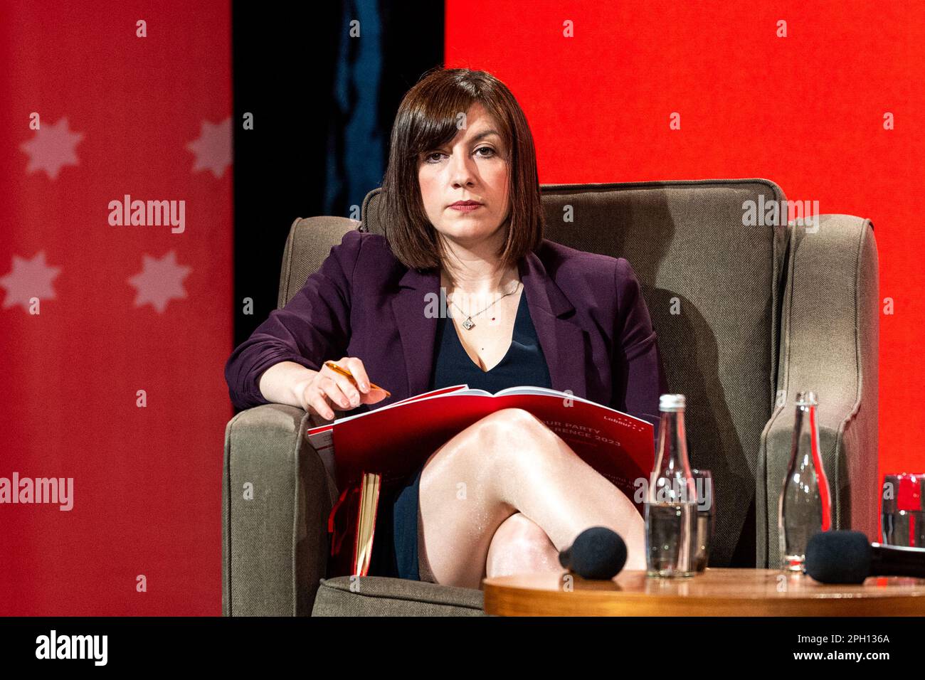 Cork, Irlanda. 25th de marzo de 2023. La Conferencia del Partido Laborista de 72nd está en marcha en el Hotel Silver Springs, Cork, hoy. La diputada laborista británica Bridget Phillipson en la conferencia. Crédito: AG News/Alamy Live News Foto de stock