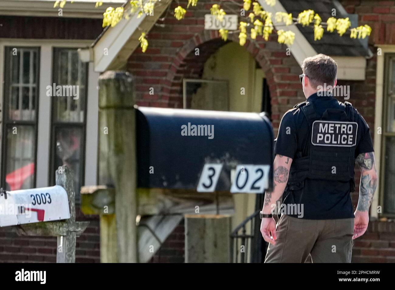 Authorities investigate a home possibly connected to the school