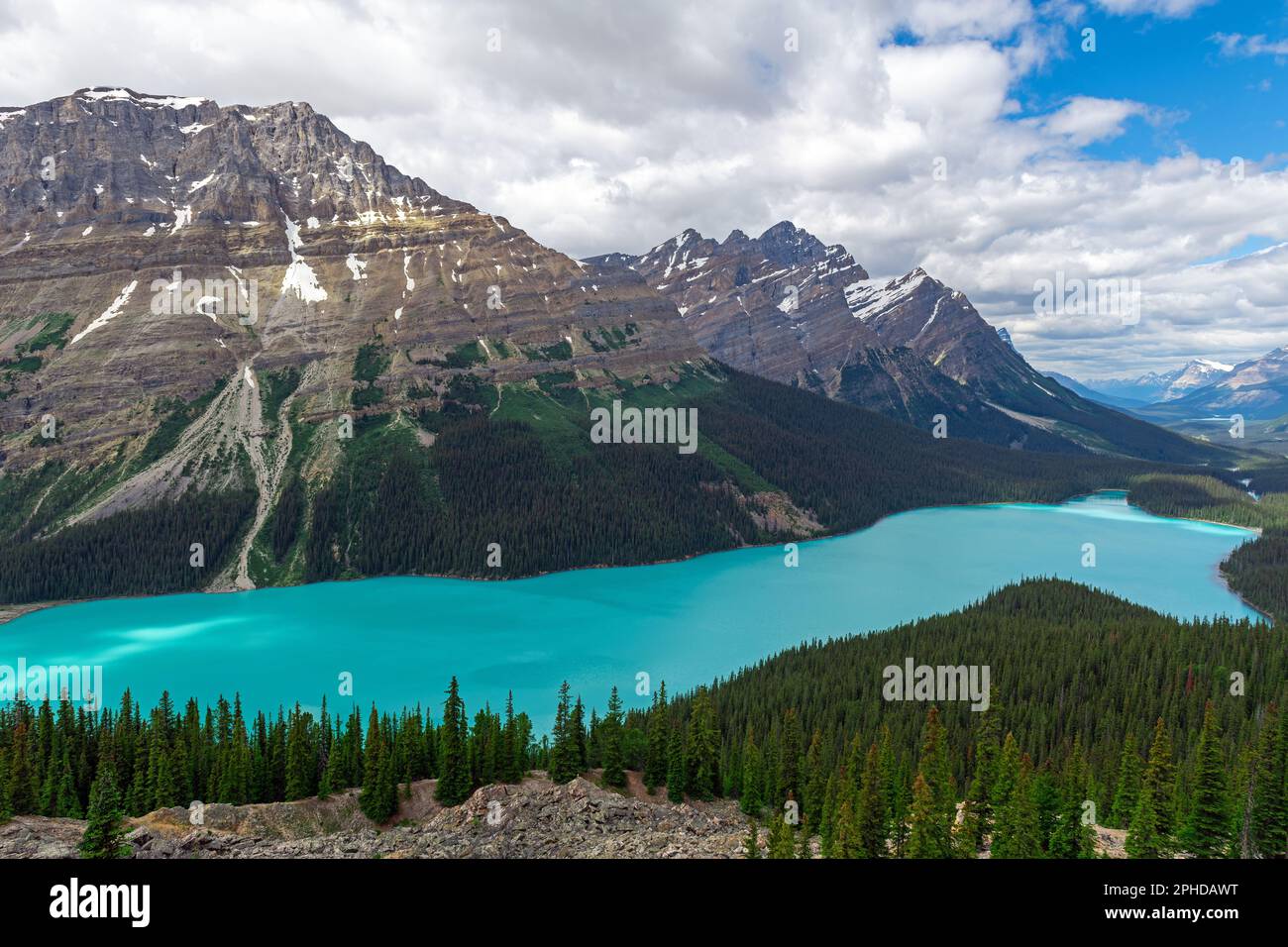 Lago Peyto, Parque Nacional Banff, Alberta, Canadá. Foto de stock
