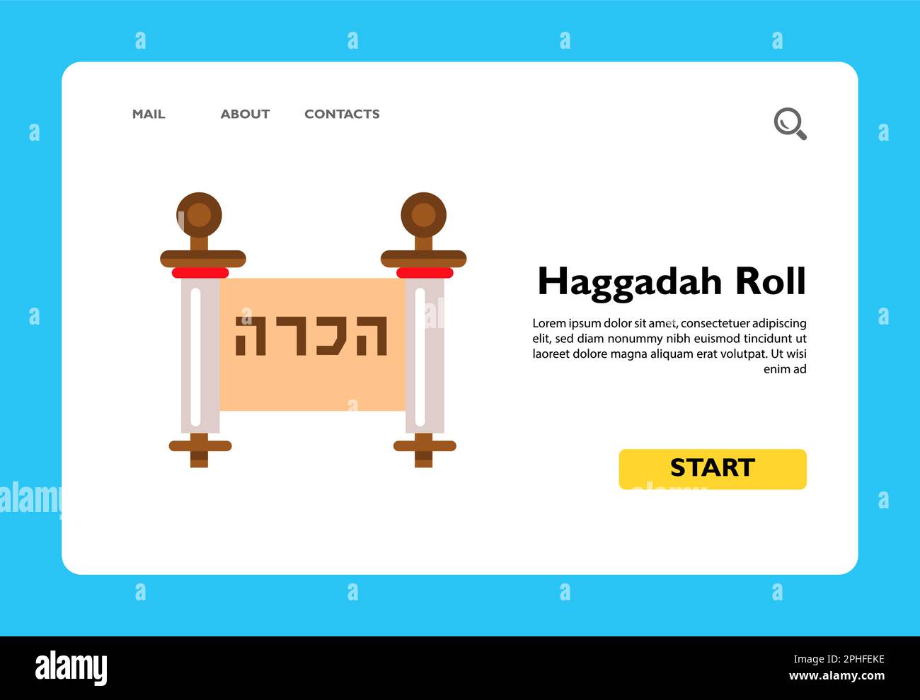 Haggadah Roll icono Ilustración del Vector