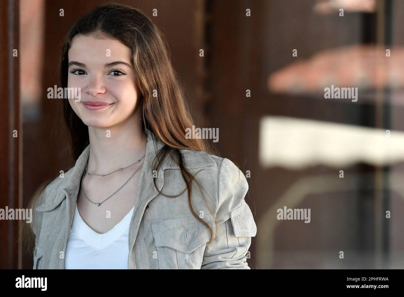 Roma, Italia. 28th de marzo de 2023. La actriz Greta Santi posa durante el  photocall de la película 'Pantafa' en el Hotel Valadier en Roma (Italia),  el 28th de marzo de 2023.
