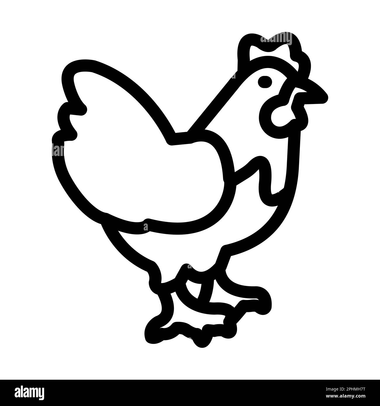 Icono de línea gruesa de vector de pollo para uso personal y comercial  Fotografía de stock - Alamy