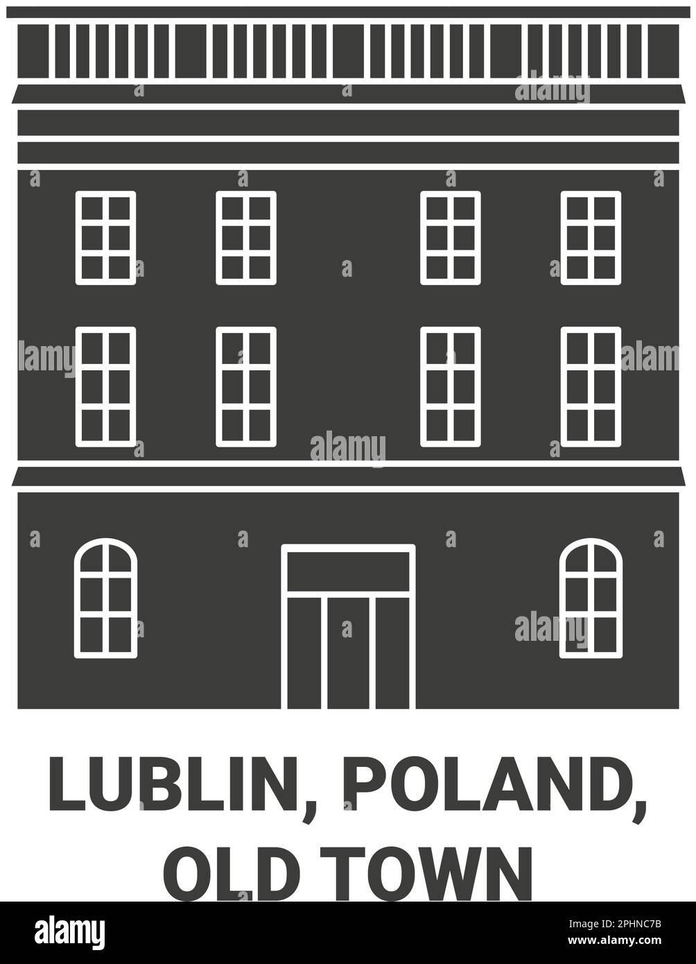 Polonia, Lublin, ilustración vectorial de punto de referencia de viaje de la ciudad vieja Ilustración del Vector