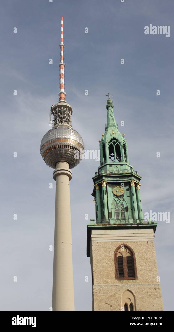 Berlín, centro de la ciudad, fotografía de la calle Foto de stock