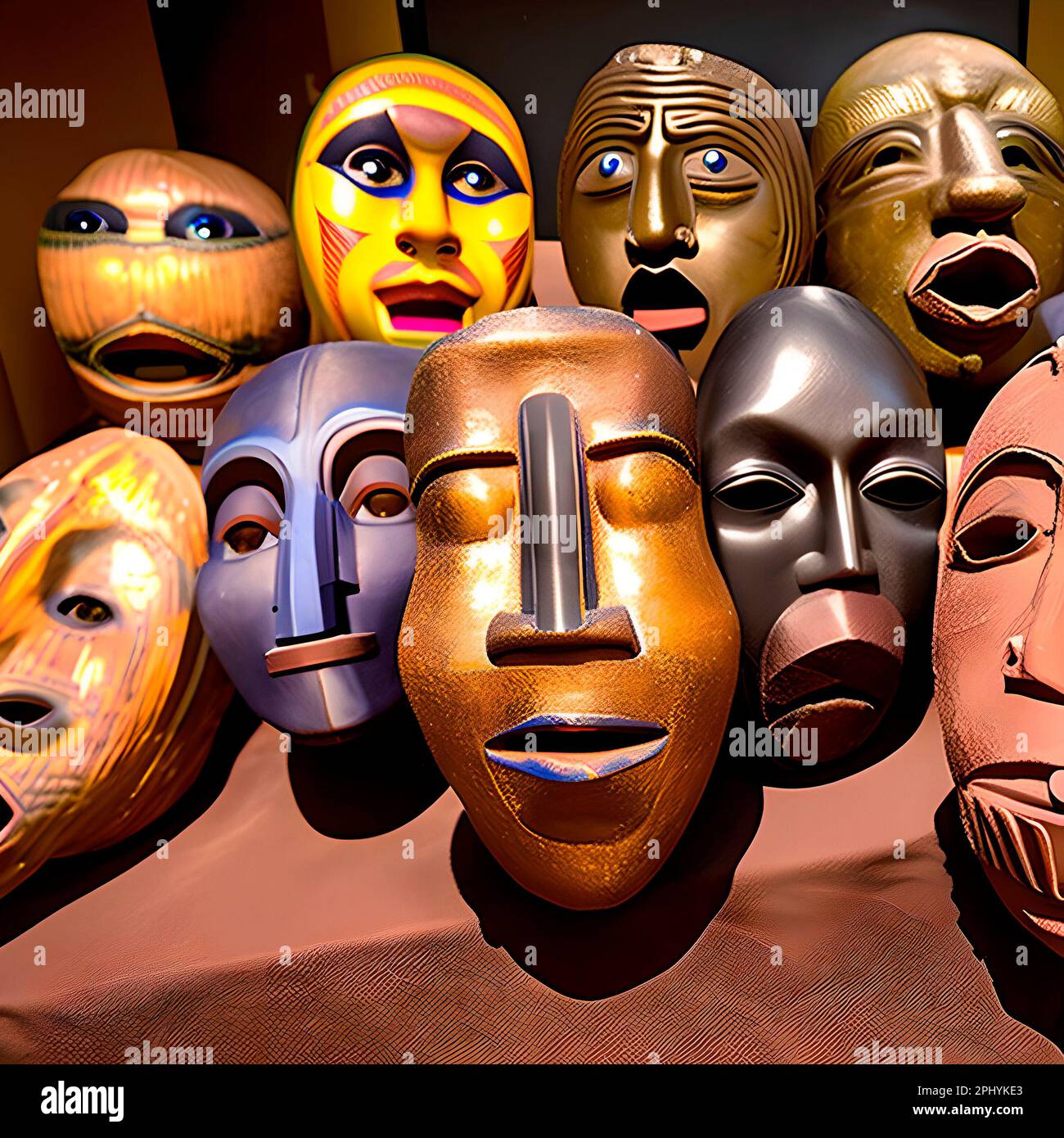 Foto máscaras africanas Fotografía de stock - Alamy