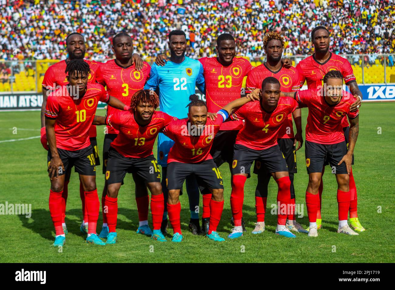El equipo de Angola durante los clasificatorios de la Copa Africana de