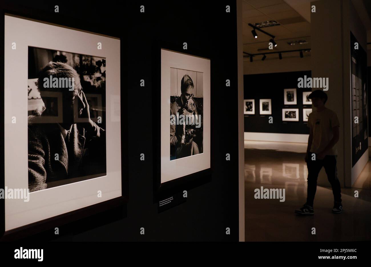 Two works from the Robert Capa exhibition, 'Retrospective', at the