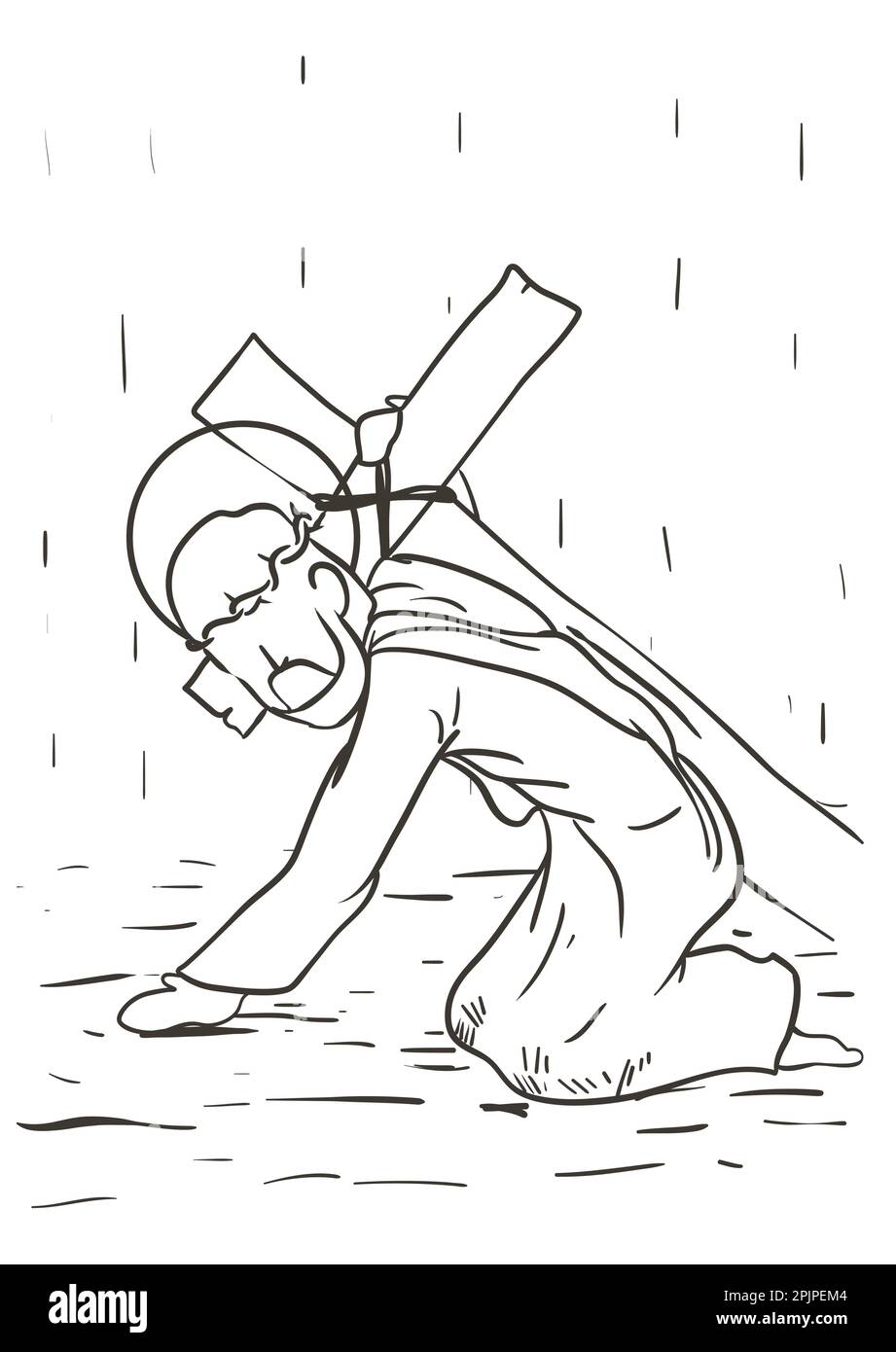 Segunda caida de jesus Imágenes vectoriales de stock - Alamy