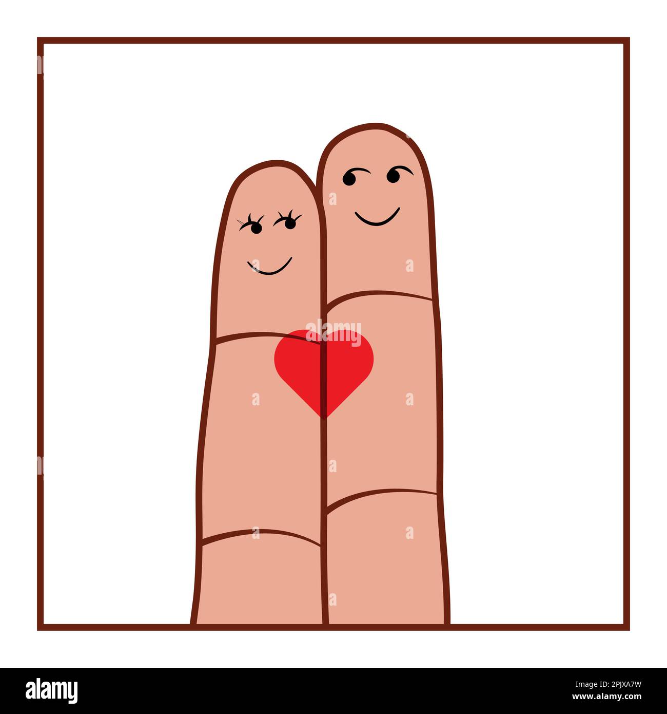 linda sonrisa divertida dedo feliz amor símbolo icono ilustraciones vector Ilustración del Vector