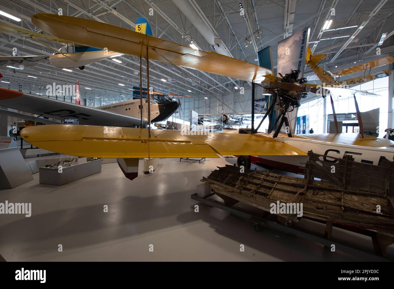 Vickers Vedette Mk.V en el Royal Aviation Museum of Western Canada en Winnipeg, Manitoba, Canadá Foto de stock