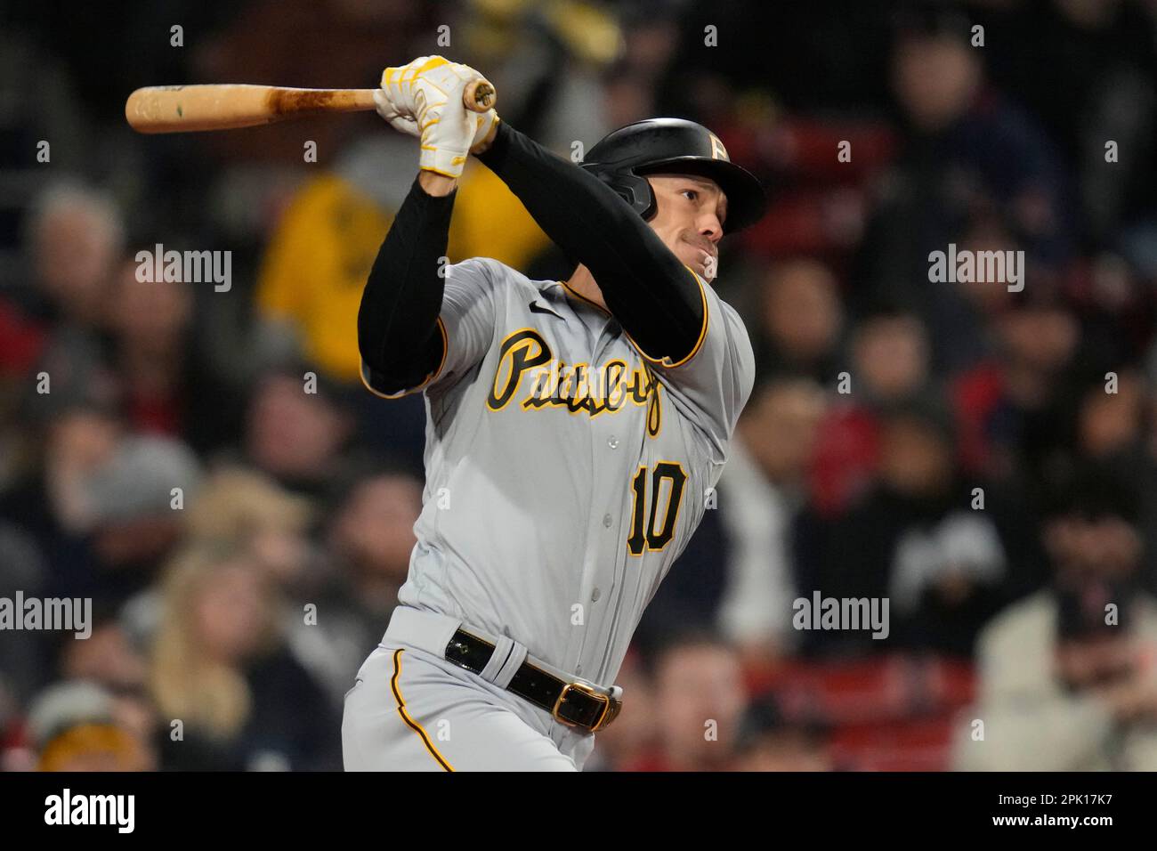 Pittsburgh Pirates' Bryan Reynolds during a baseball game at Fenway Park, Tuesday, April 4, 2023