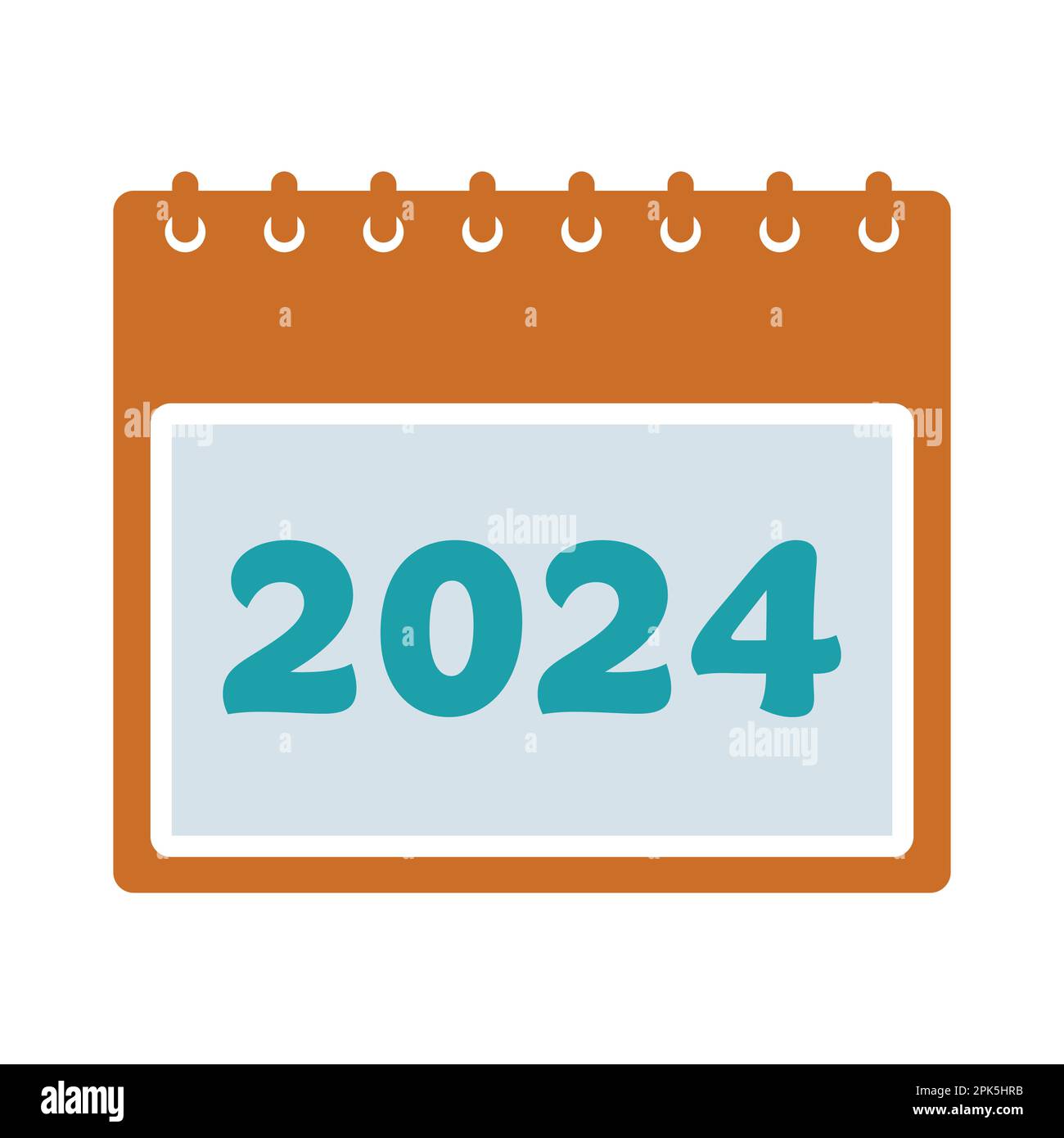 2024 Icono de color de calendario. Editable vector EPS símbolo