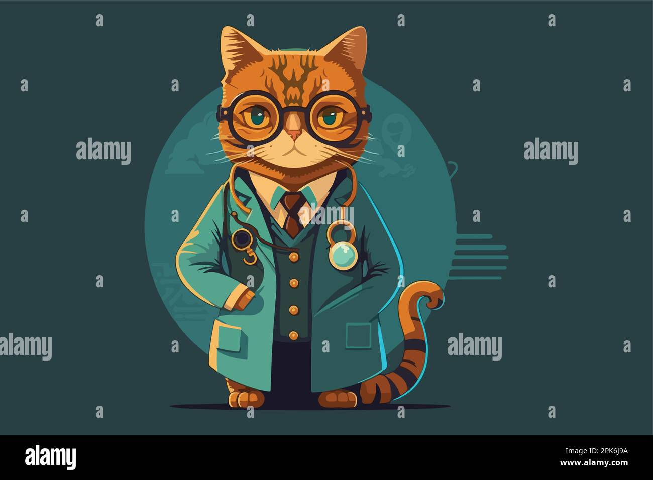 Gato doctor ilustración vectorial Imagen Vector de stock Alamy