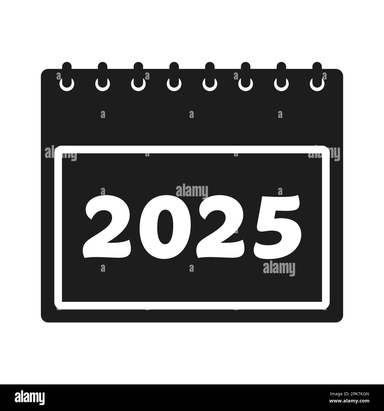 2025 Icono de calendario. Editable vector EPS símbolo ilustración