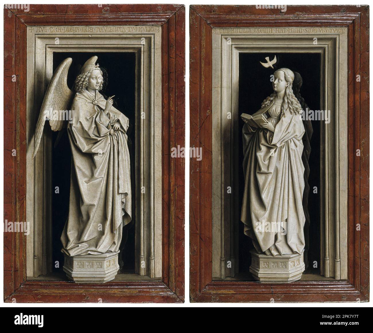 El díptico de la Anunciación entre circa 1433 y circa 1435 por Jan van