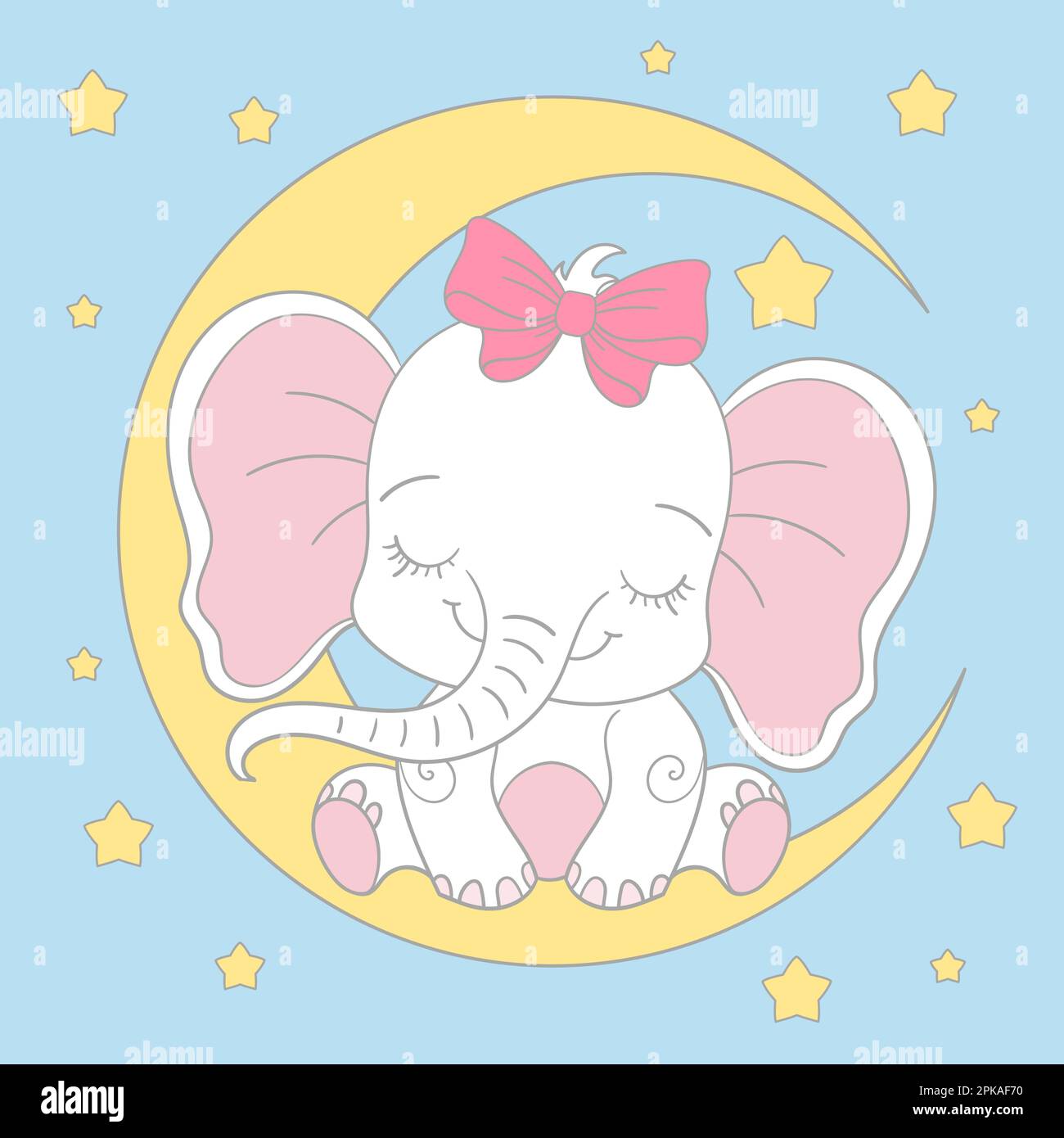 tarjeta de bienvenida de elefante de la ducha del bebé Imagen Vector de  stock - Alamy