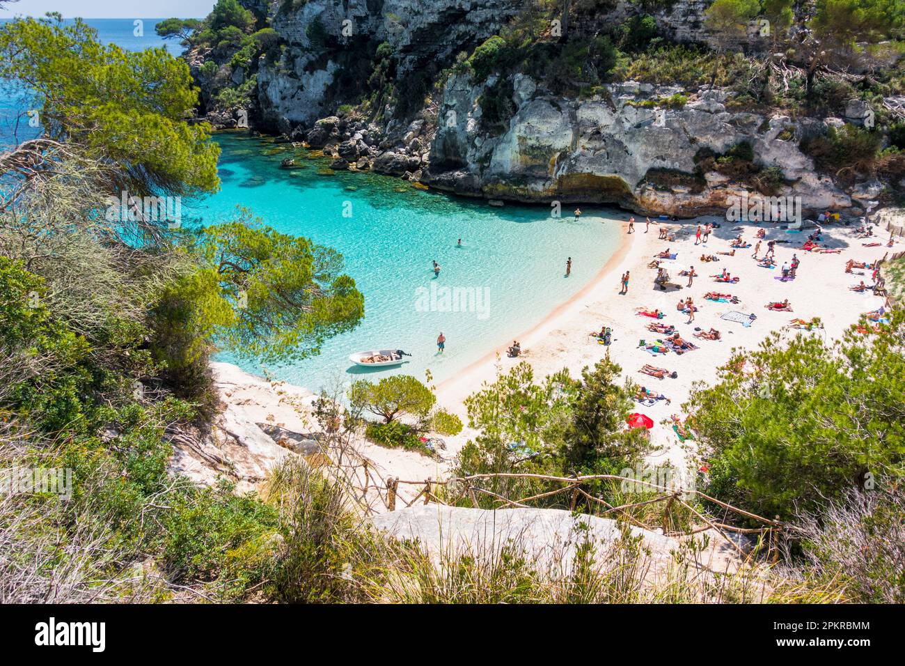 Menorca Holiday Beach vista Foto de stock