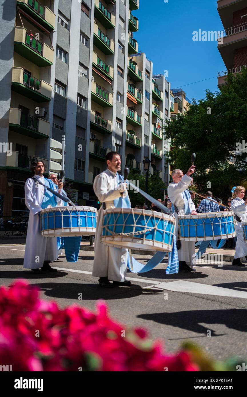 Los tambores durante una procesión de Semana Santa. Madrid, España  Fotografía de stock - Alamy